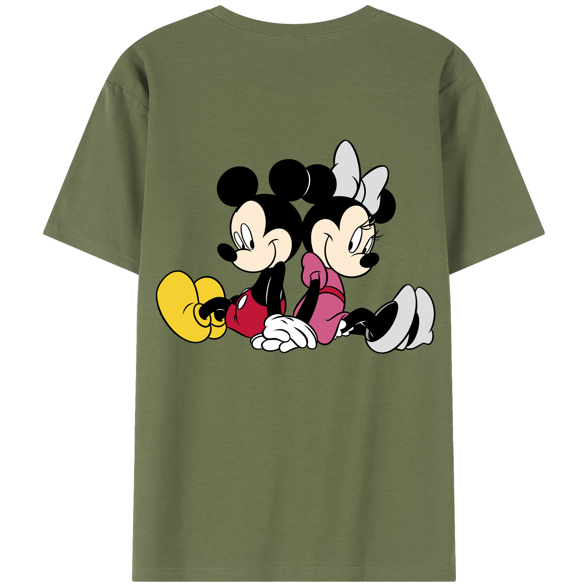 （画像用） ミッキーマウス Mickey Mouse 綿100％半袖Tシャツ（背面プリント）